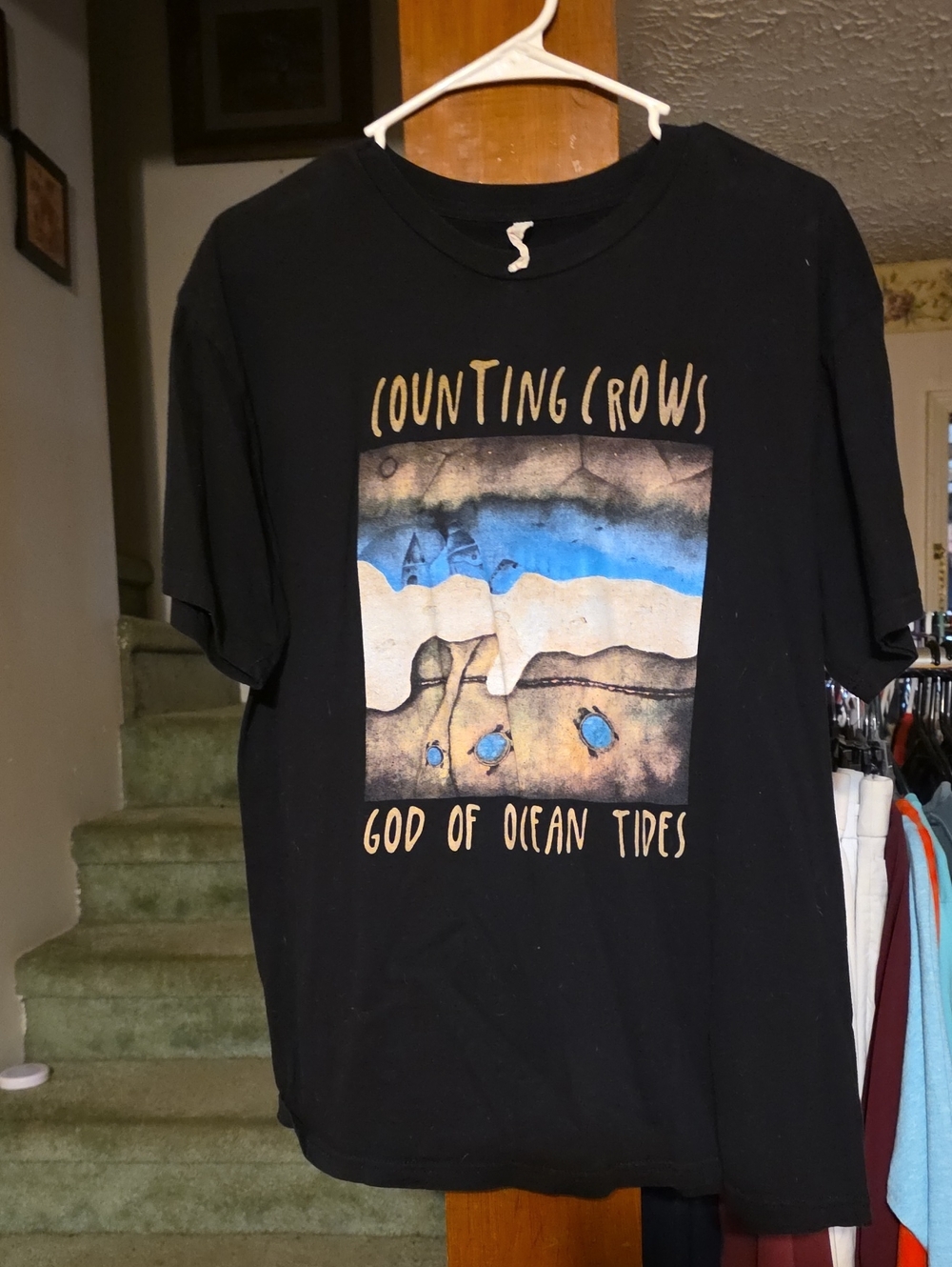 Counting Crows "God of Ocean Tides" Black Graphic Tee